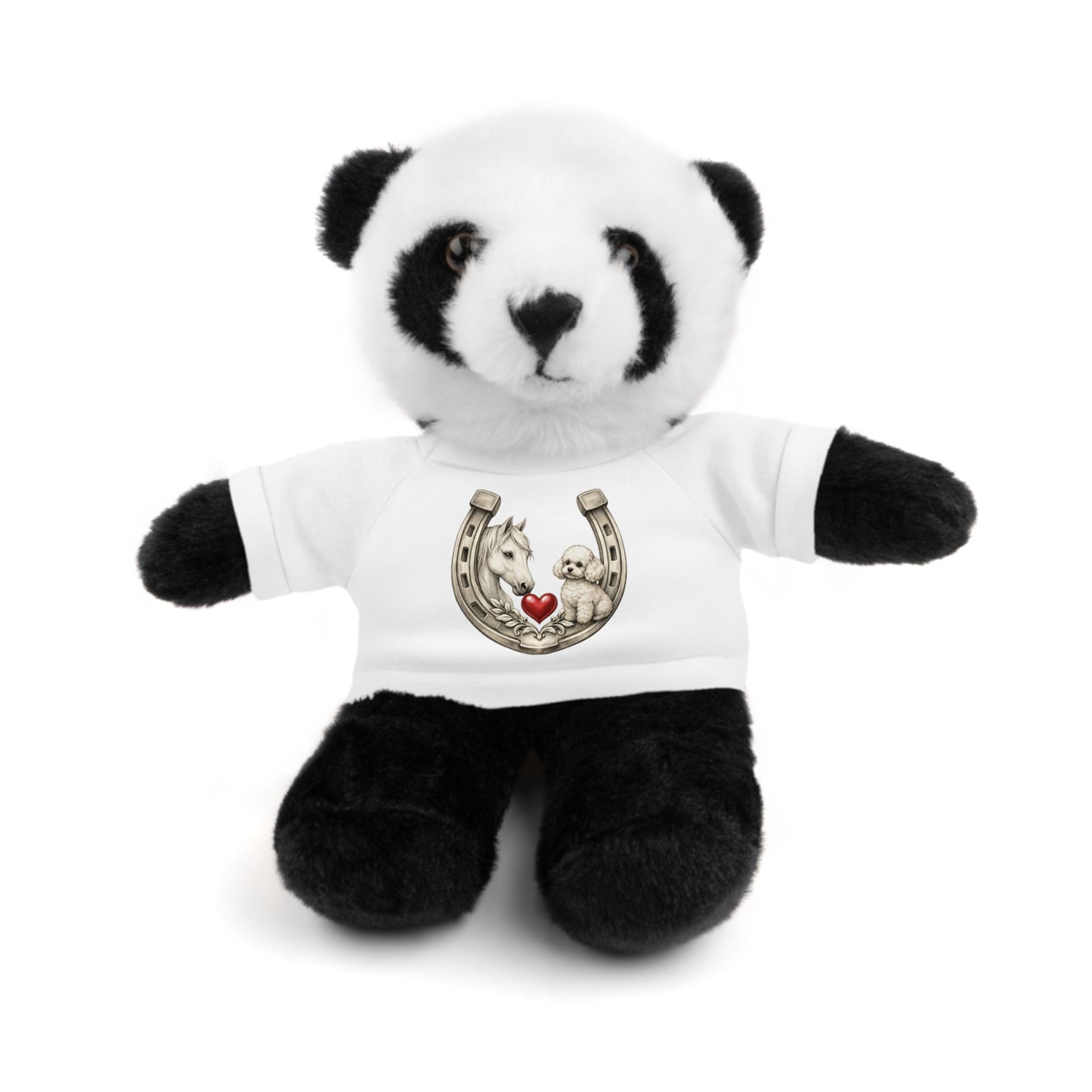 Brown Teddy Bear with Horseshoe Tee — Lucky Love Plush Gift