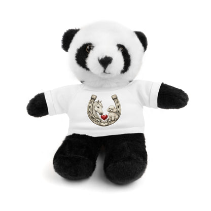 Brown Teddy Bear with Horseshoe Tee — Lucky Love Plush Gift