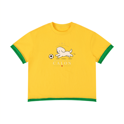 Unisex Boxy Color Block T-Shirt