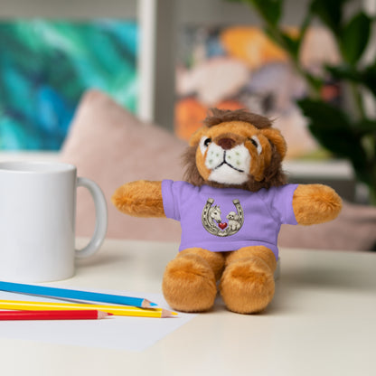 Brown Teddy Bear with Horseshoe Tee — Lucky Love Plush Gift