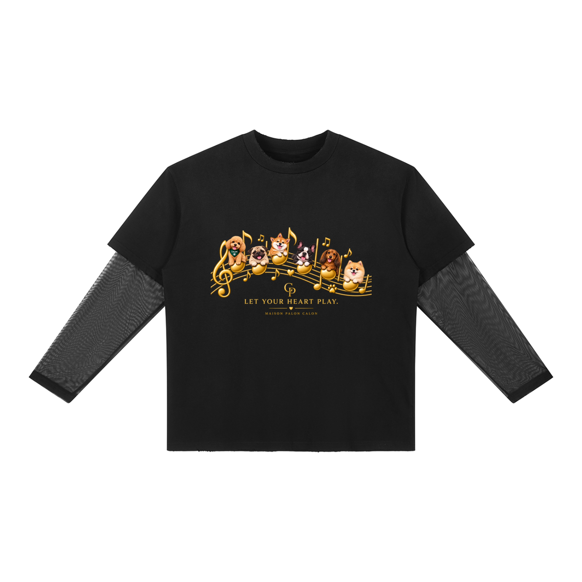 DOG | ユニセックス サンフェード レイヤーTシャツ / Unisex Sunfade Layer T-Shirt