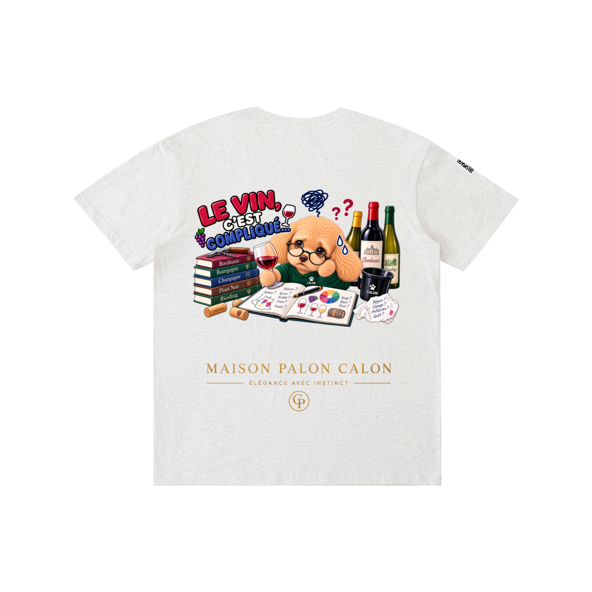 WINE SCHOLAR CALON | ピュアコットン Tシャツ（ユニセックス）/ Unisex Pure Cotton T-Shirt