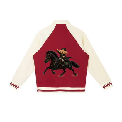 ユニセックス コントラスト ラグラン ベースボールジャケット — Unisex Contrast Raglan Baseball Jacket