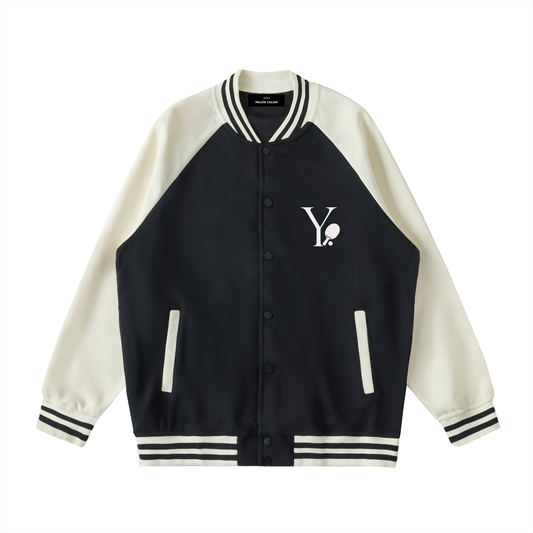 ユニセックス ツートーン ラグラン バーシティジャケット — Unisex Two-Tone Raglan Varsity Jacket