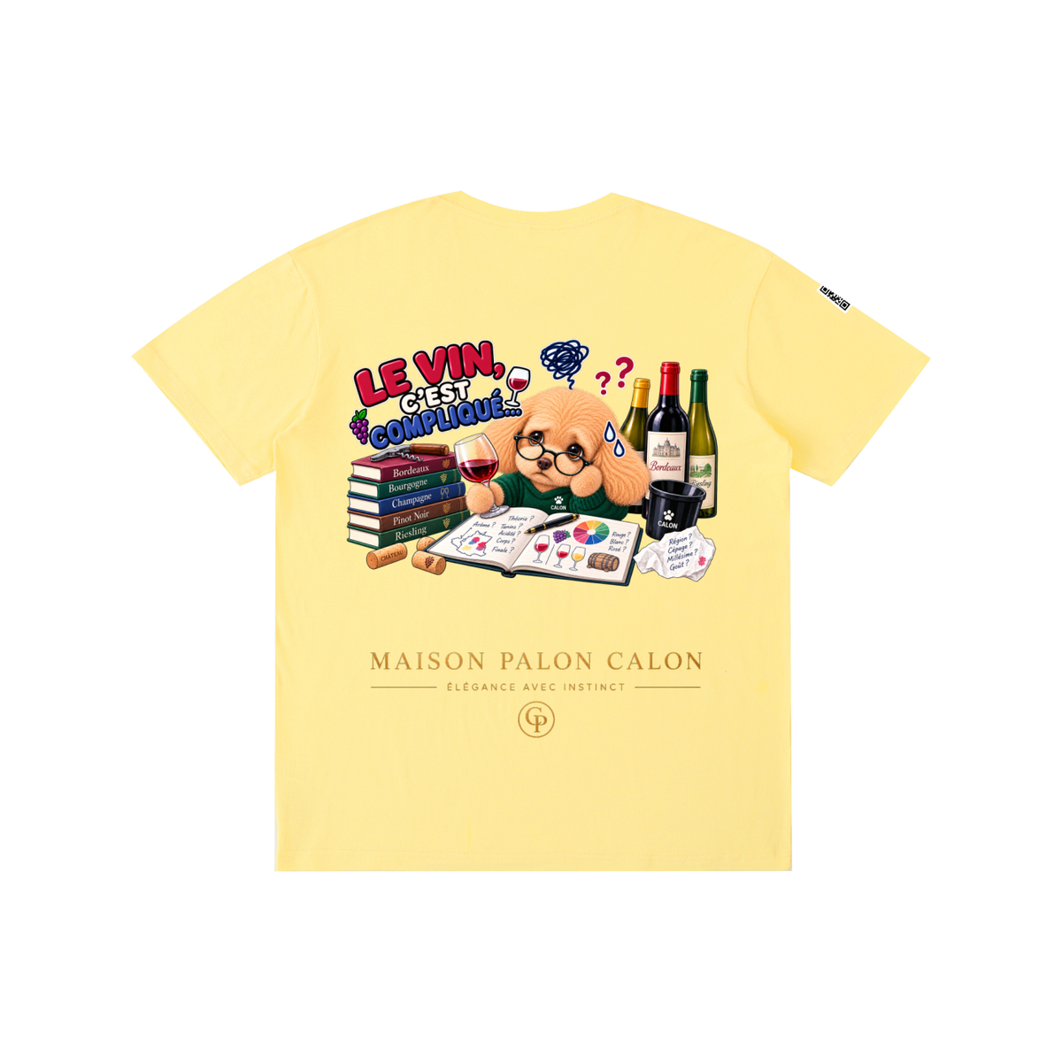 WINE SCHOLAR CALON | ピュアコットン Tシャツ（ユニセックス）/ Unisex Pure Cotton T-Shirt
