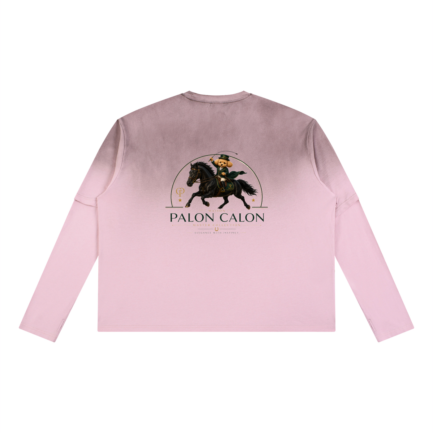 ユニセックス ヴィンテージウォッシュ レイヤード ロングスリーブ Tシャツ — Unisex Vintage Wash Layered Long-Sleeve T-Shirt