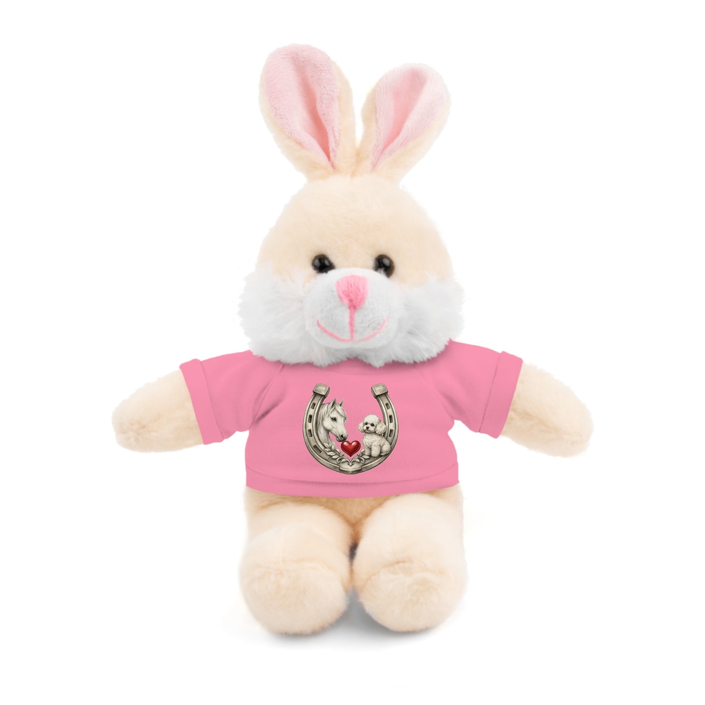 Brown Teddy Bear with Horseshoe Tee — Lucky Love Plush Gift
