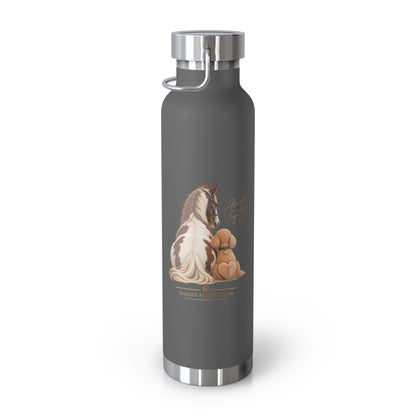 EQUESTRIAN CALON | 保温ボトル ホース＆ドッグ ローレル | Insulated Water Bottle Horse & Dog Laurel 22oz
