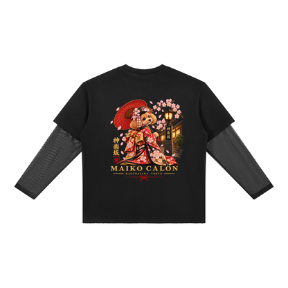 KAGURAZAKA | ユニセックス サンフェード レイヤー Tシャツ舞妓 / Unisex Sunfade Layer T-Shirt