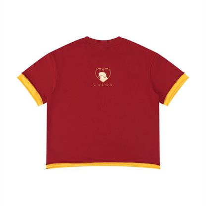 Unisex Boxy Color Block T-Shirt