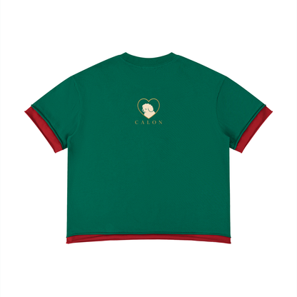 Unisex Boxy Color Block T-Shirt
