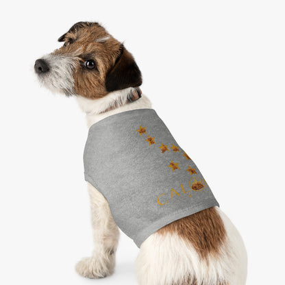 CALON ペット タンクトップ — Gold Star Paw Print Dog Shirt