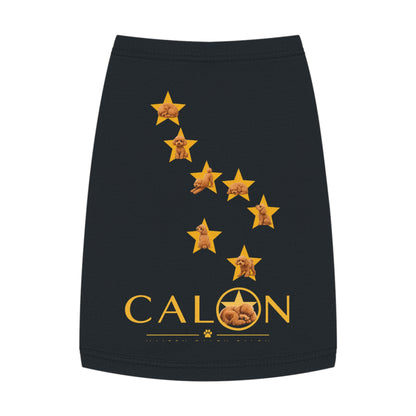 CALON ペット タンクトップ — Gold Star Paw Print Dog Shirt