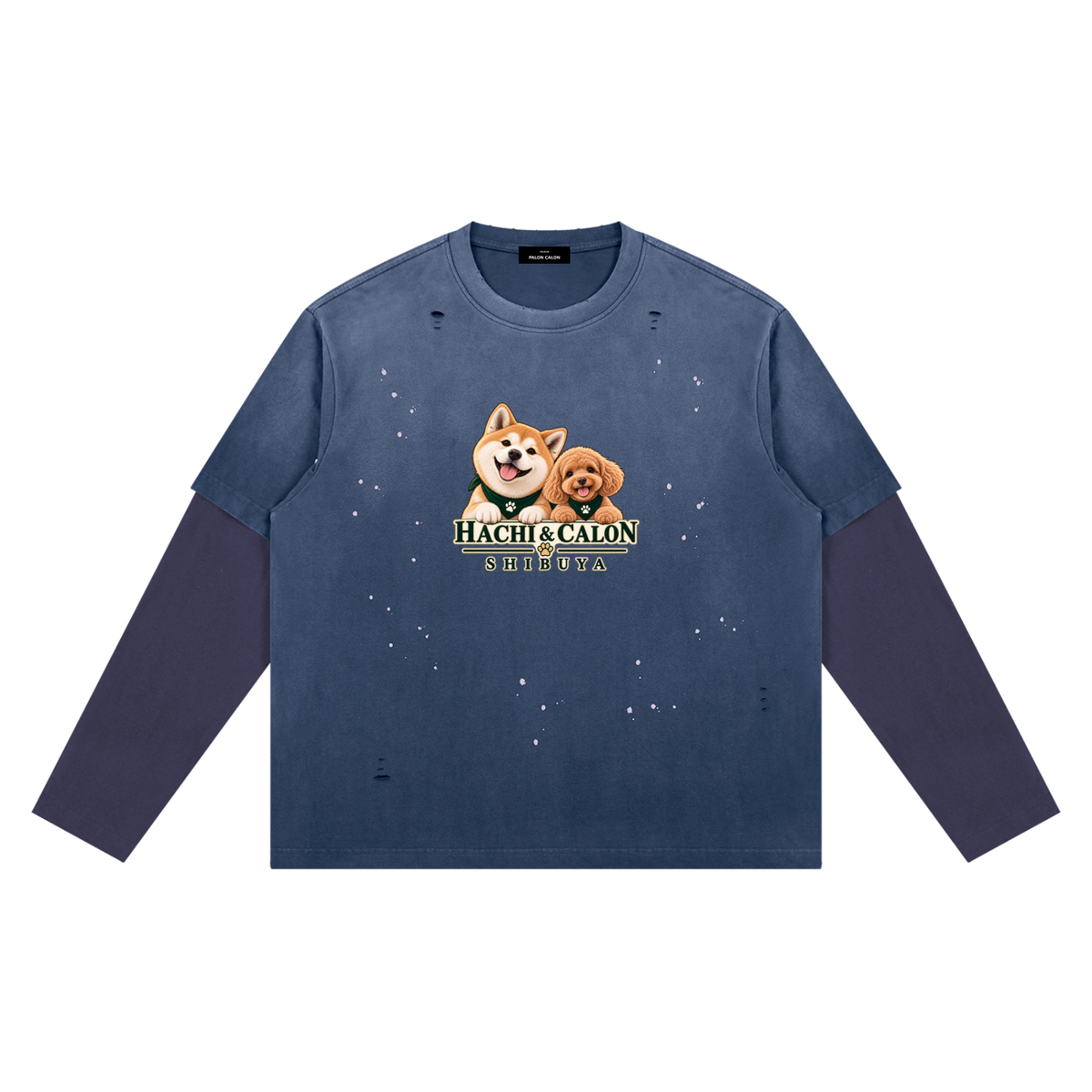 Unisex Vintage Wash Distressed Layer T-Shirt