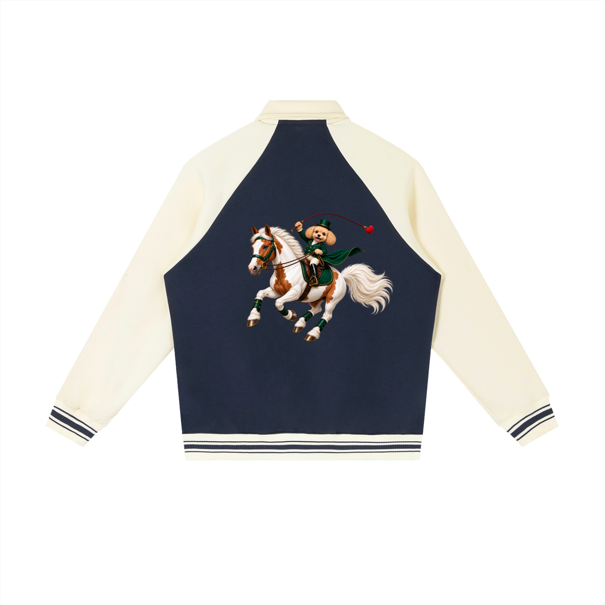 EQUESTRIAN CALON | ユニセックス コントラスト ラグラン ベースボールジャケット — Unisex Contrast Raglan Baseball Jacket