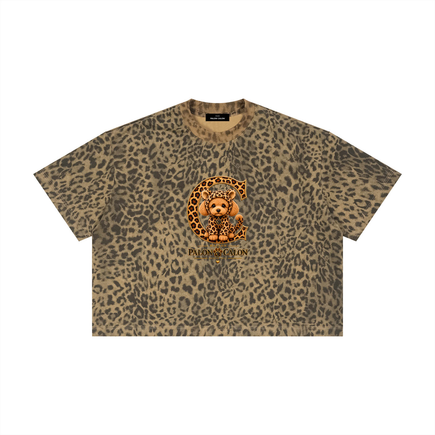 Unisex Leopard Print Boxy T-Shirt