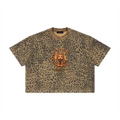 Unisex Leopard Print Boxy T-Shirt