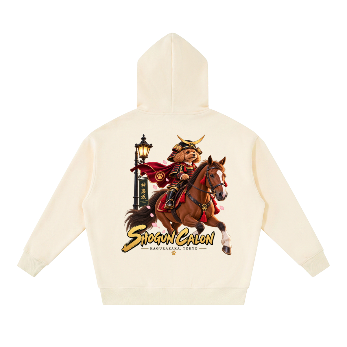 KAGURAZAKA | オーバーサイズ フリース ボクシー フーディー将軍 | Oversized Fleece Boxy Hoodie