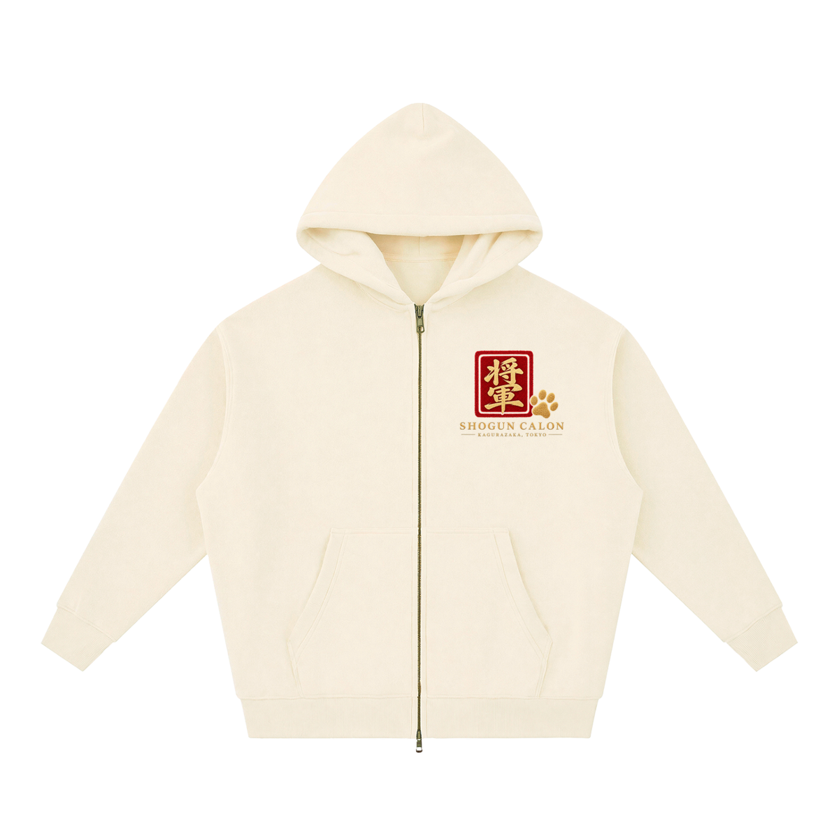 KAGURAZAKA | オーバーサイズ フリース ボクシー フーディー将軍 | Oversized Fleece Boxy Hoodie