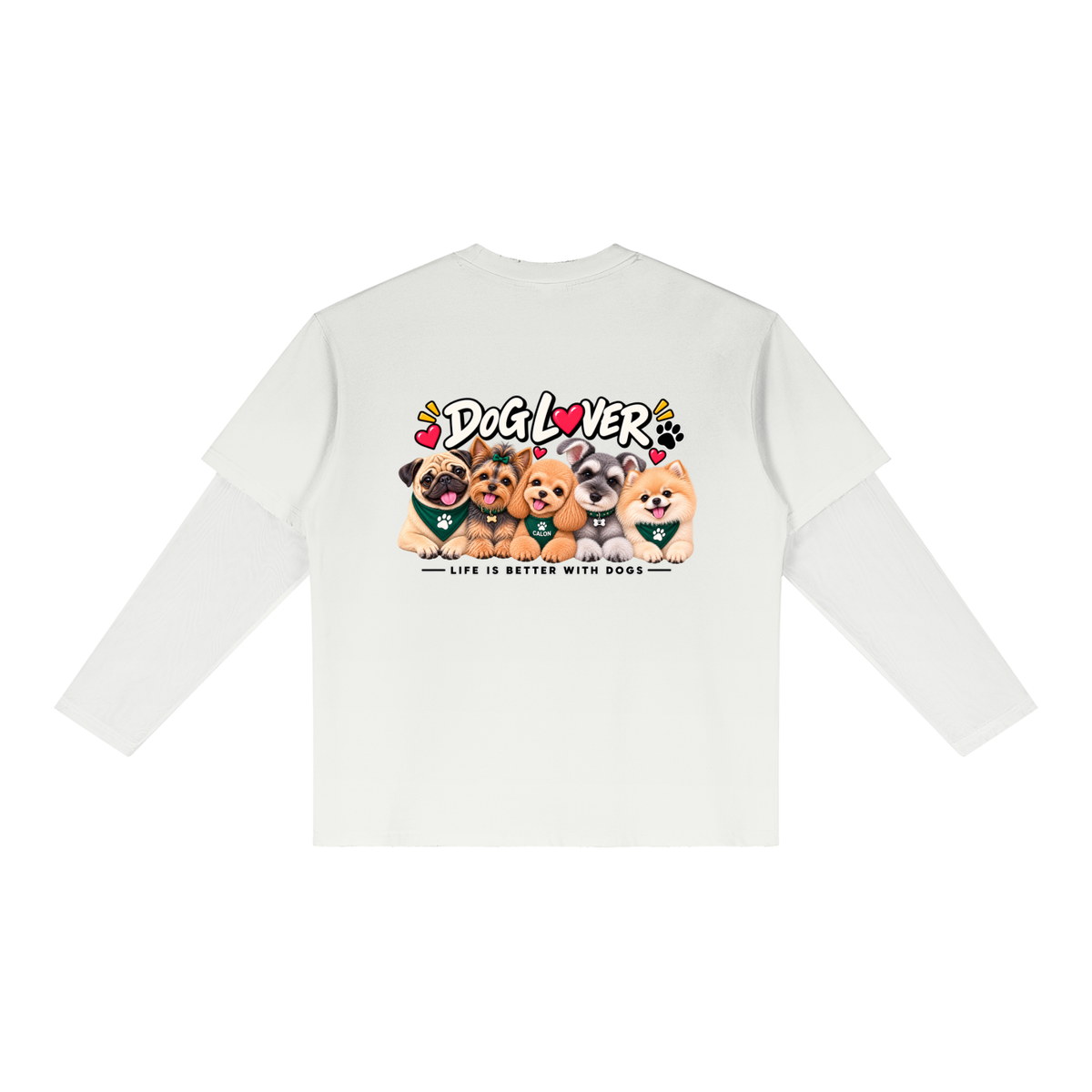 DOG | ユニセックス サンフェード レイヤーTシャツ / Unisex Sunfade Layer T-Shirt