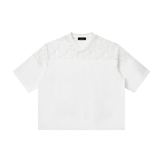 ユニセックス レースパネリング Vネック Tシャツ 京都記念モデル | 古都の記憶を、身にまとわせる
