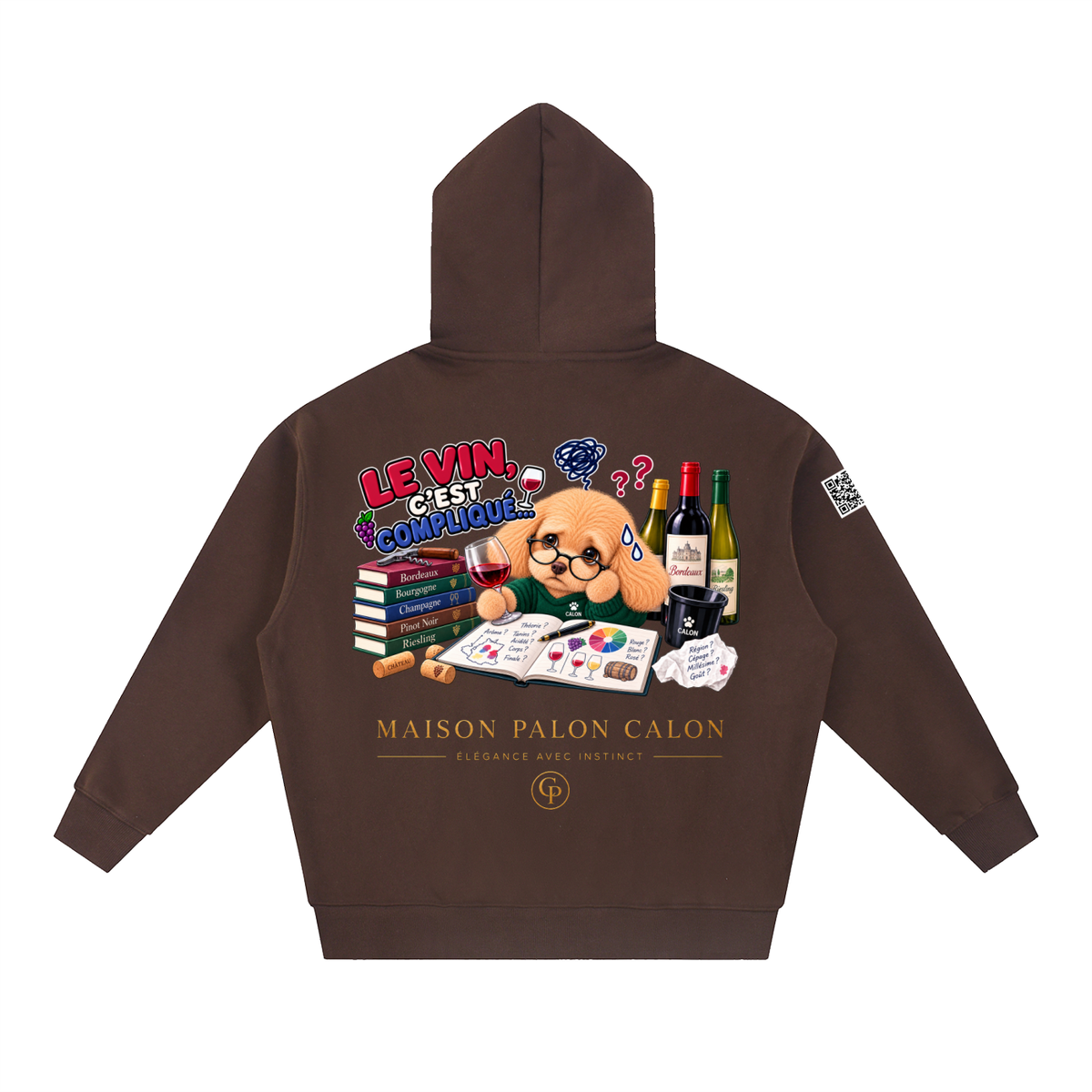 WINE SCHOLAR CALON | オーバーサイズ フリース ボクシー フーディー/Unisex Oversized Fleece Boxy Hoodie