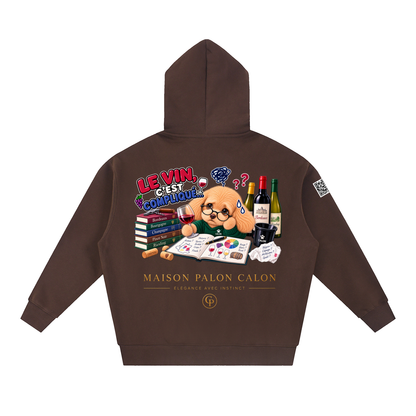 WINE SCHOLAR CALON | オーバーサイズ フリース ボクシー フーディー/Unisex Oversized Fleece Boxy Hoodie