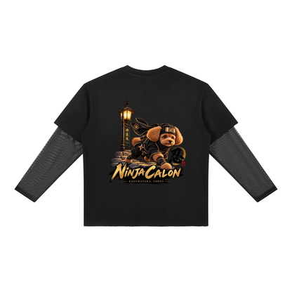 KAGURAZAKA | ユニセックス サンフェード レイヤー Tシャツ忍者 / Unisex Sunfade Layer T-Shirt