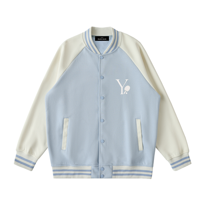 ユニセックス ツートーン ラグラン バーシティジャケット — Unisex Two-Tone Raglan Varsity Jacket