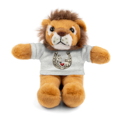 Brown Teddy Bear with Horseshoe Tee — Lucky Love Plush Gift