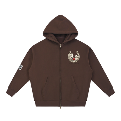EQUESTRIAN CALON | オーバーサイズ フリース ボクシー フーディー/ Unisex Oversized Fleece Boxy Hoodie