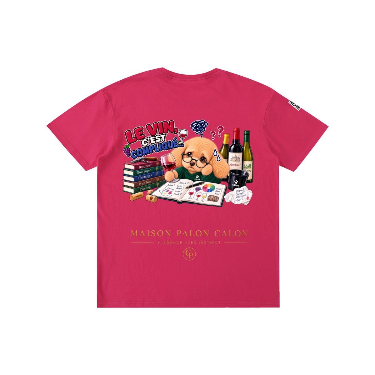 WINE SCHOLAR CALON | ピュアコットン Tシャツ（ユニセックス）/ Unisex Pure Cotton T-Shirt