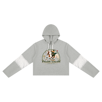 EQUESTRIAN CALON | レースパネルクロップドフーディー（レディース） / Women's Cropped Lace-Panel Hoodie