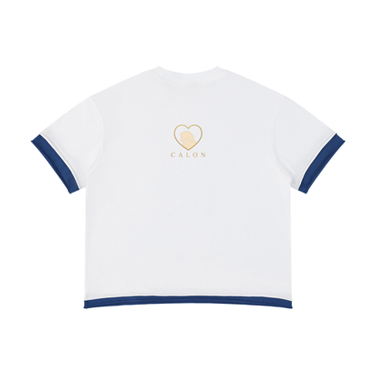 Unisex Boxy Color Block T-Shirt