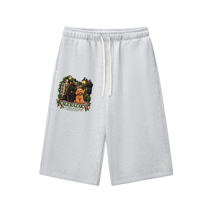 Relaxed Drawstring Three-quarter Sweatpants