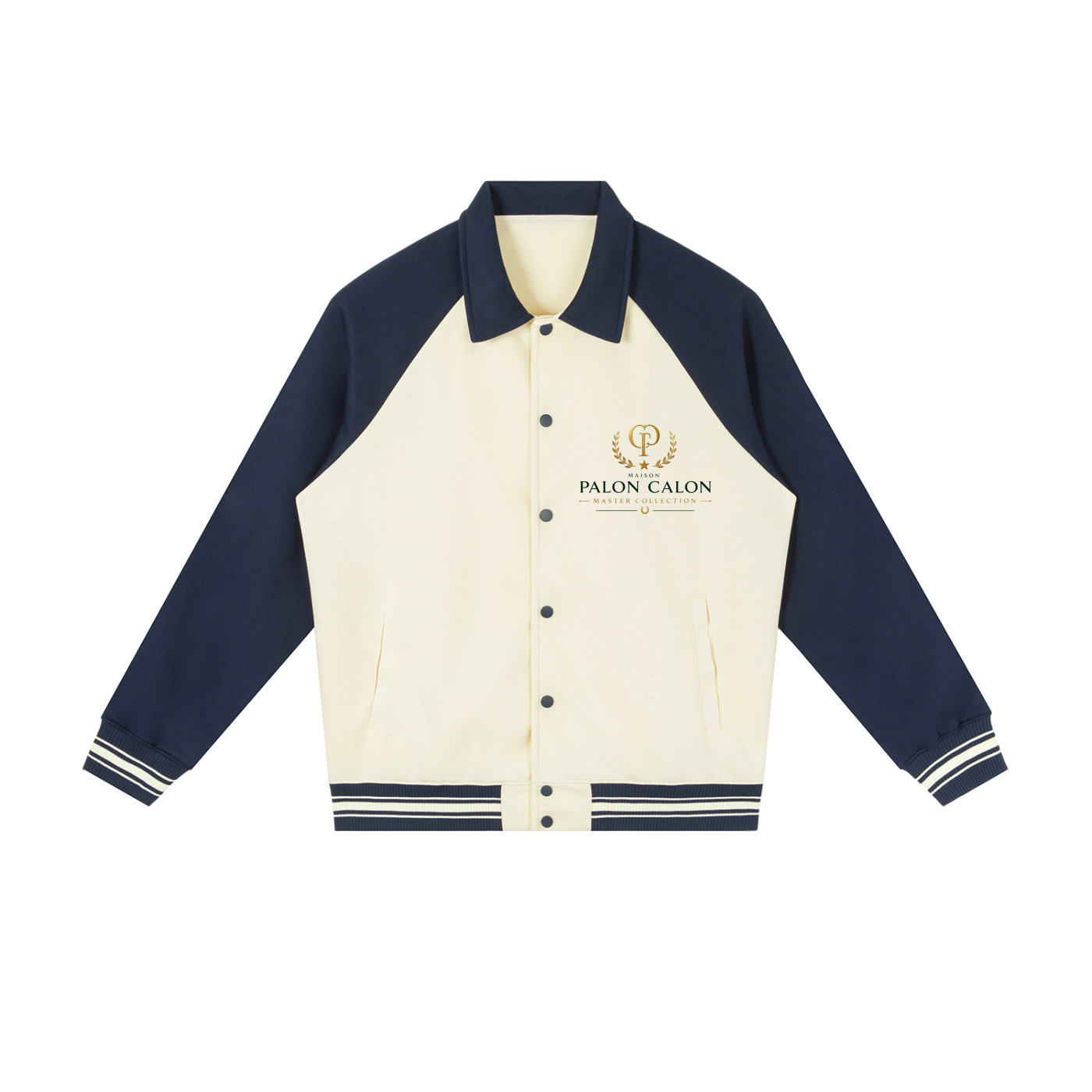 ユニセックス コントラスト ラグラン ベースボールジャケット — Unisex Contrast Raglan Baseball Jacket