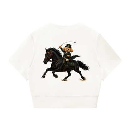 ウィメンズ パネリング フルジップ クロップT — Women's Paneling Full-Zip Crop T-Shirt