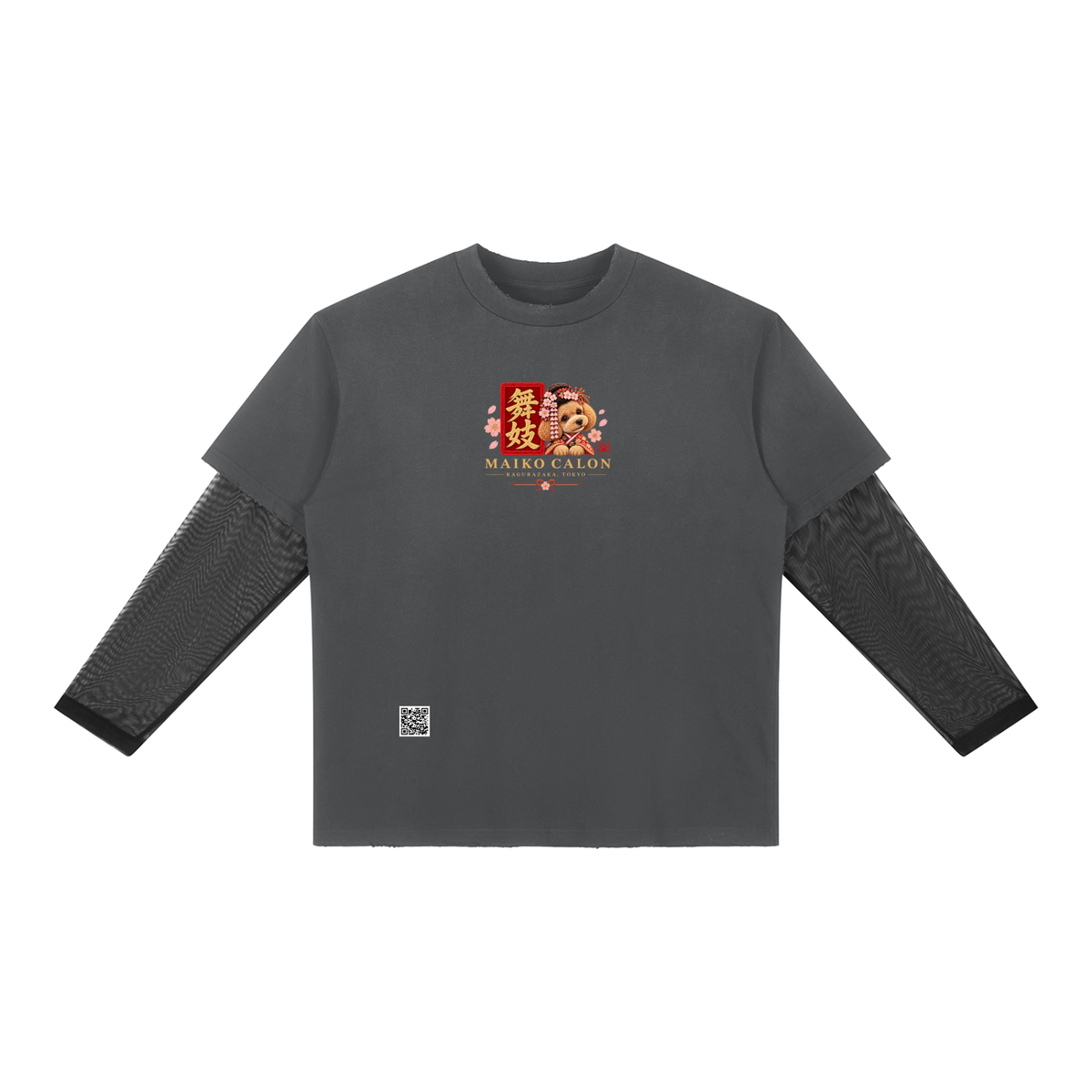 KAGURAZAKA | ユニセックス サンフェード レイヤー Tシャツ舞妓 / Unisex Sunfade Layer T-Shirt