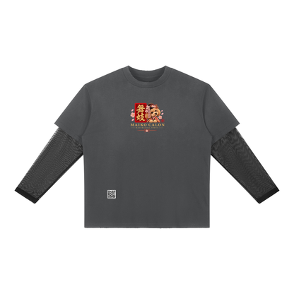 KAGURAZAKA | ユニセックス サンフェード レイヤー Tシャツ舞妓 / Unisex Sunfade Layer T-Shirt