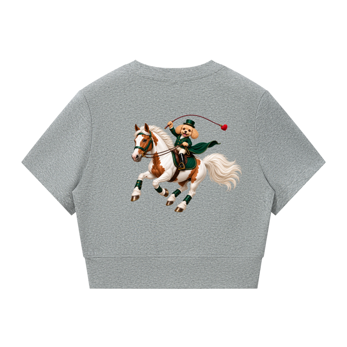 EQUESTRIAN CALON | ウィメンズ パネリング フルジップ クロップT — Women's Paneling Full-Zip Crop T-Shirt