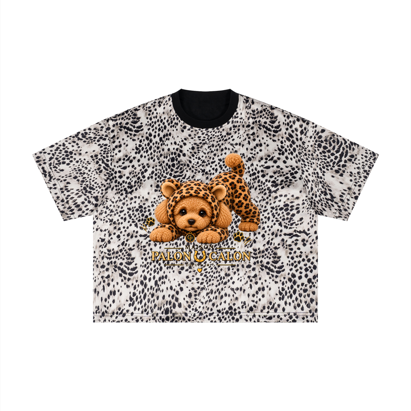 Unisex Leopard Print Boxy T-Shirt