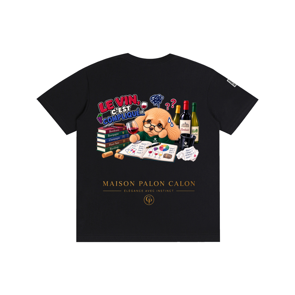 WINE SCHOLAR CALON | ピュアコットン Tシャツ（ユニセックス）/ Unisex Pure Cotton T-Shirt