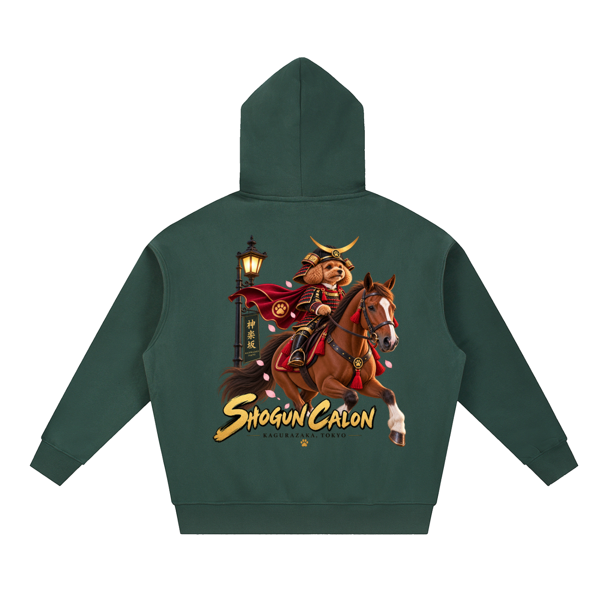 KAGURAZAKA | オーバーサイズ フリース ボクシー フーディー将軍 | Oversized Fleece Boxy Hoodie