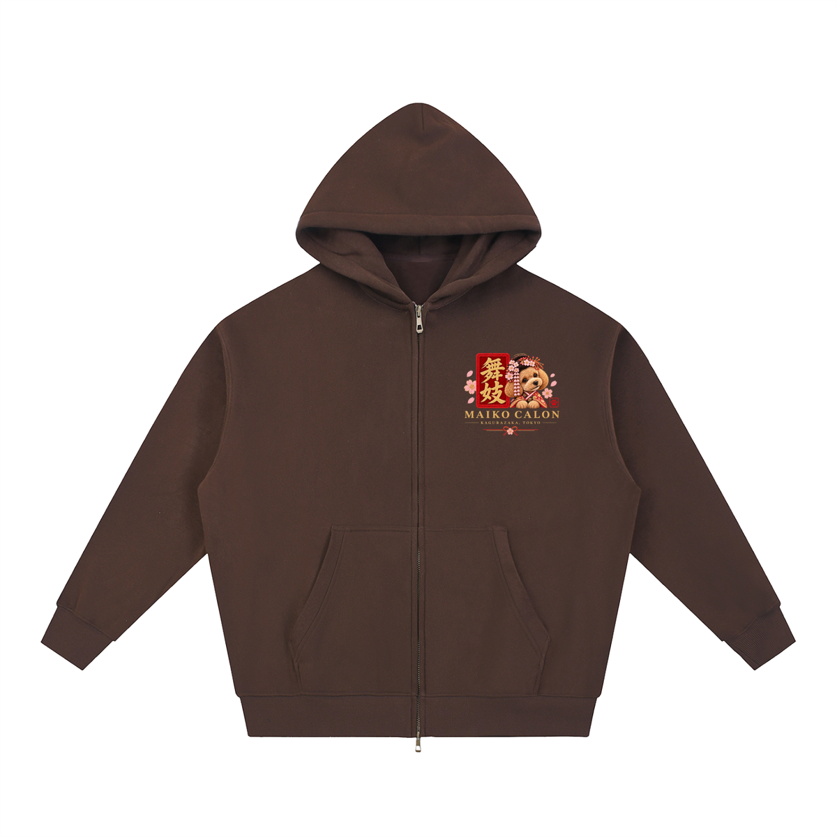 KAGURAZAKA | エッセンシャル オーバーサイズ フリース ボクシー フーディー舞妓 | Essential Oversized Fleece Boxy Hoodie