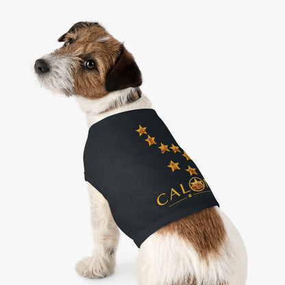 CALON ペット タンクトップ — Gold Star Paw Print Dog Shirt