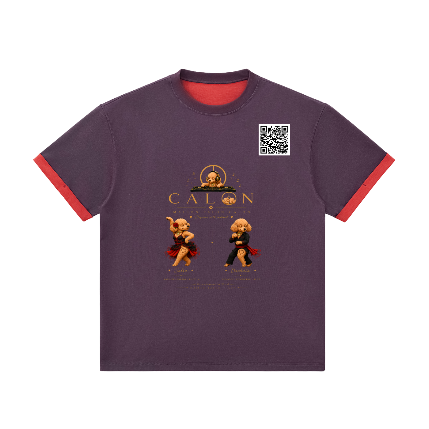 コントラストカフ Tシャツ — ユニセックス