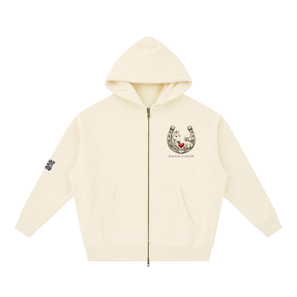 EQUESTRIAN CALON | オーバーサイズ フリース ボクシー フーディー/ Unisex Oversized Fleece Boxy Hoodie
