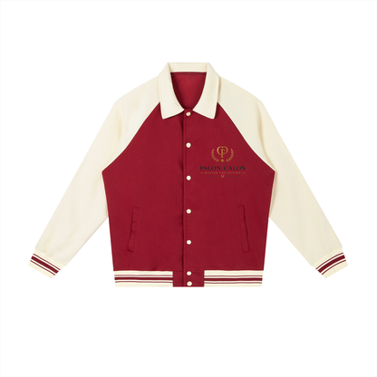 ユニセックス コントラスト ラグラン ベースボールジャケット — Unisex Contrast Raglan Baseball Jacket
