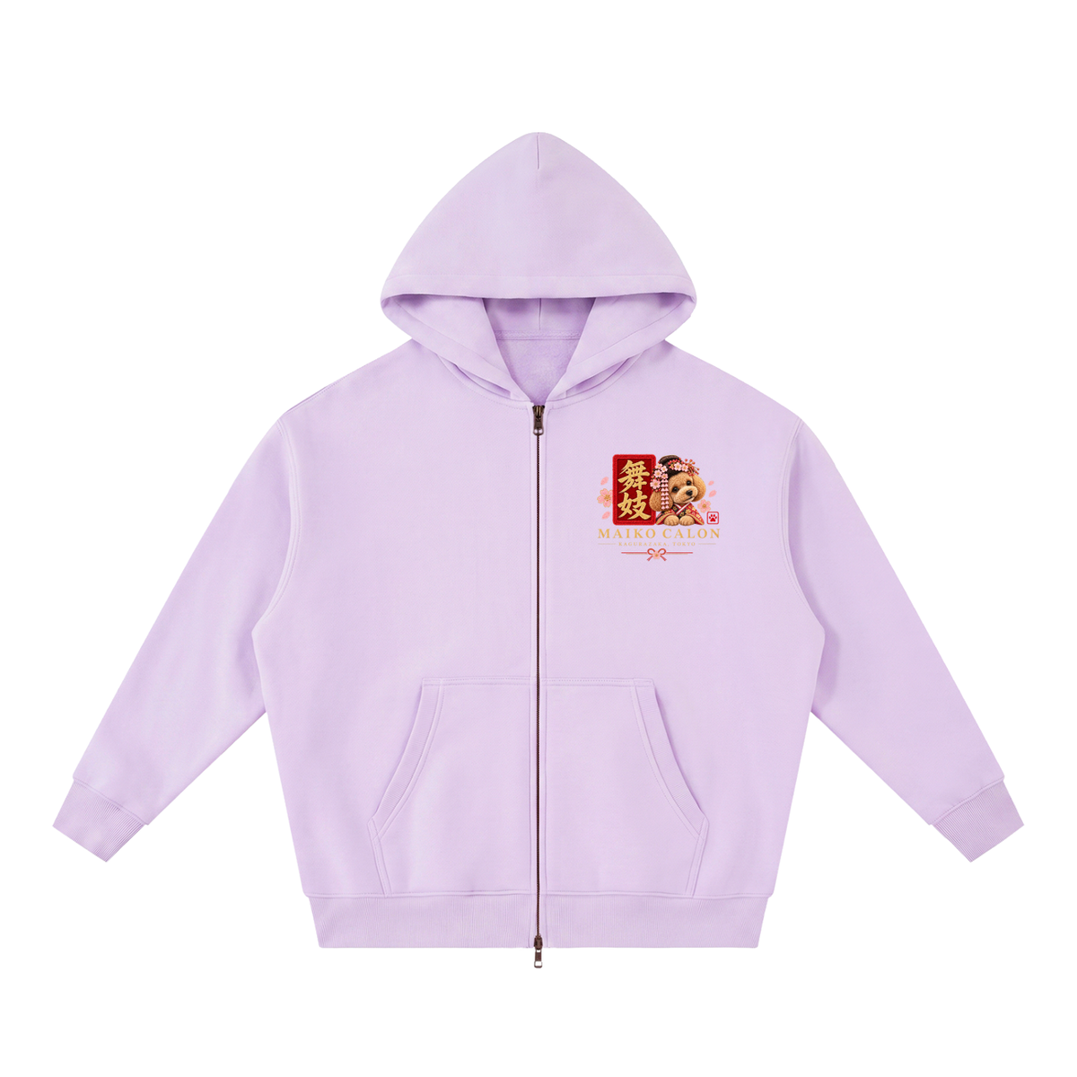 KAGURAZAKA | エッセンシャル オーバーサイズ フリース ボクシー フーディー舞妓 | Essential Oversized Fleece Boxy Hoodie
