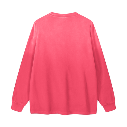 ユニセックス グラデーション ウォッシュ ロングスリーブ Tシャツ | 色の流れを、軽やかにまとわせる